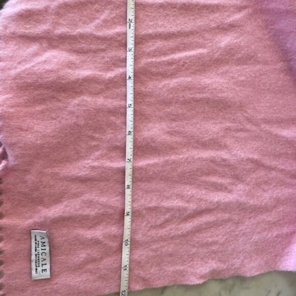 AMICALE CASHMERE Melange Pink Cashmere Scarf with Fringe - Picture 13 of 15